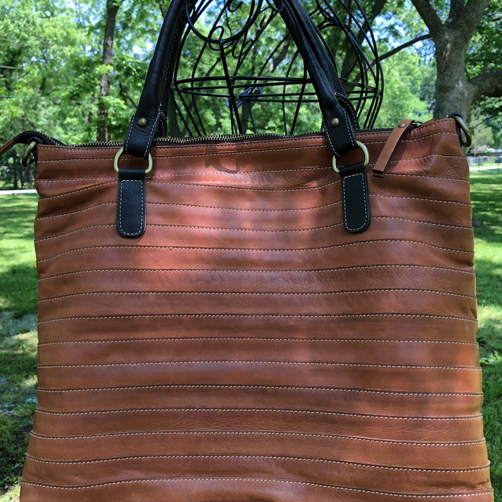 IL DUCA Leather Purse Tote Italy